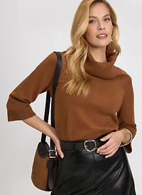 Pull en tricot à col bénitier