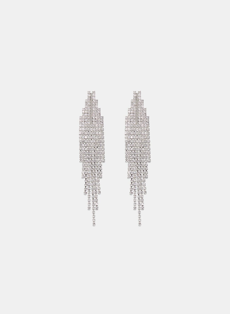 Cubic Zirconia Chandelier Earrings