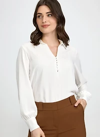 Blouse à col boutonné