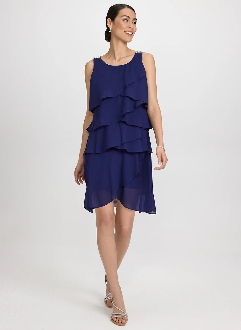 Tiered Chiffon Dress