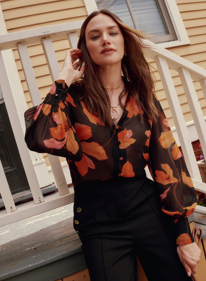 Floral Chiffon Blouse