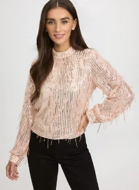 Rhinestone Fringe Top