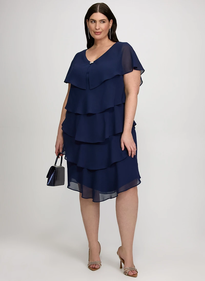Tiered Chiffon Dress