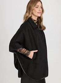 Wool-Blend Poncho