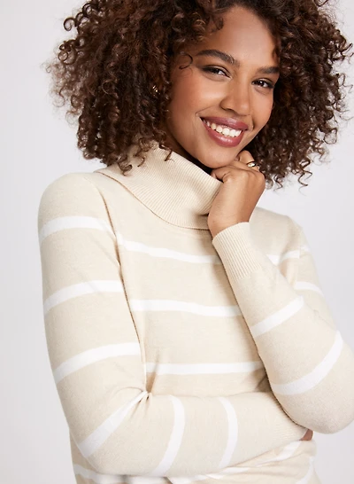 Pull en tricot rayé