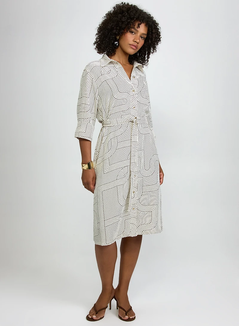 Geometric A-Line Dress