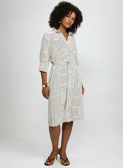 Geometric A-Line Dress