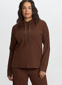 Hooded Knit Pullover
