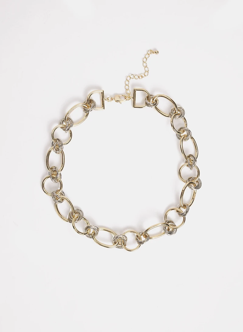2-Tone Chain Link Necklace