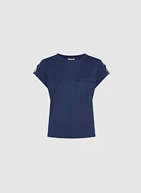 T-shirt à manches repliées
