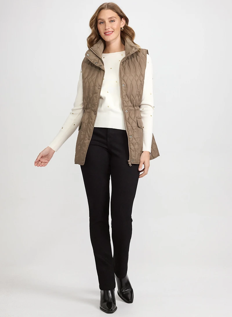 Veste matelassée à cordon de serrage et jean à jambe étroite