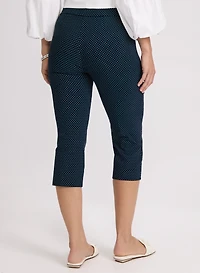 Polka Dot Slim-Leg Capris
