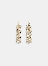 Boucles d'oreilles pendantes à pierres