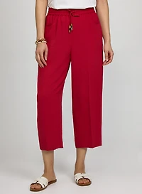 Straight-Leg Crinkle Capris