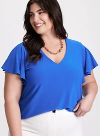 T-shirt à manches courtes évasées