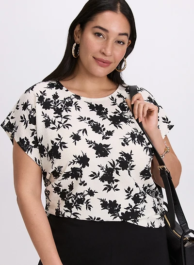 Floral Bubble Knit Top