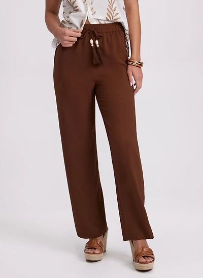 Olivia Crinkled Wide-Leg Pants
