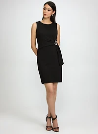 Pearl Buckle Short Dress