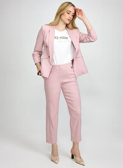 Shawl Collar Jacket & Emma Stretch-Linen Pants