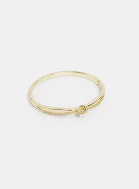 Brass Knot Bangle Bracelet