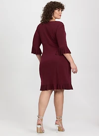 Robe à ourlet volanté