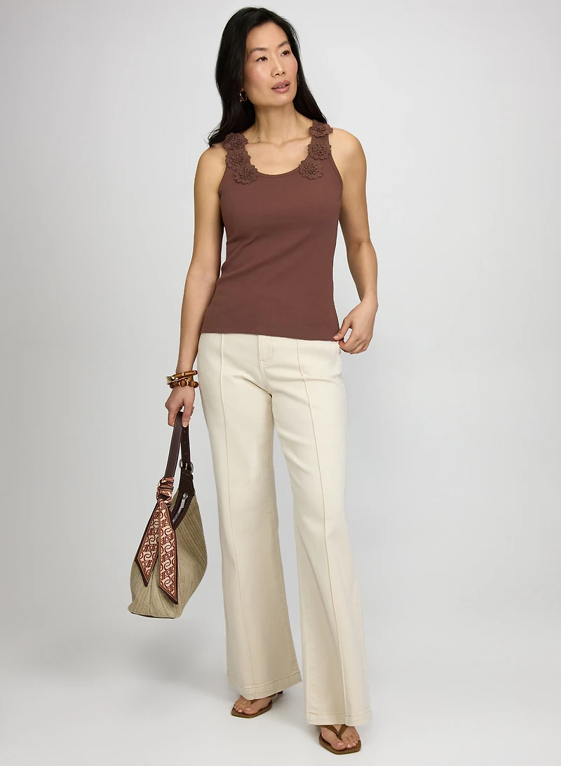 Flower Applique Tank Top