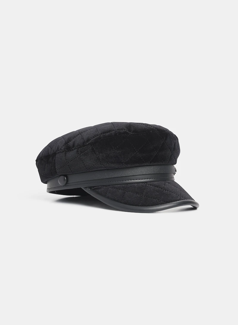 Quilted Velvet Cap