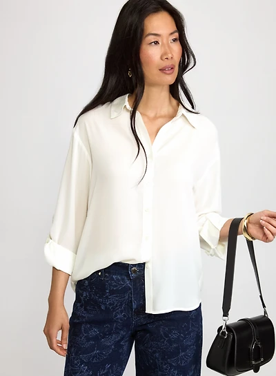 Blouse en crêpe