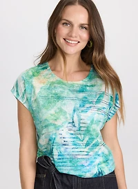 Embellished Shadow Print T-Shirt