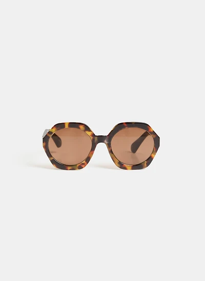 Lunettes de soleil lecture hexagonales