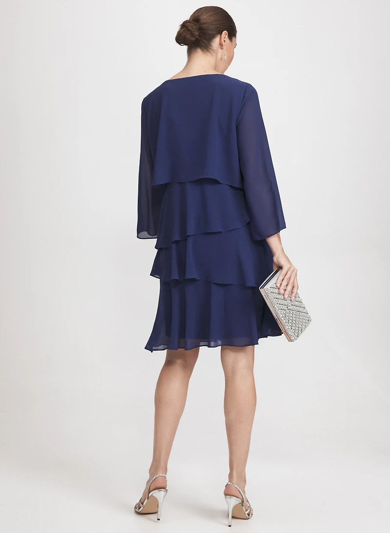 Tiered Chiffon Dress