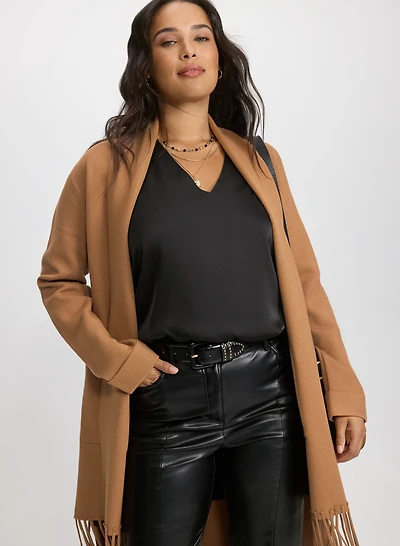 Fringe Colour Block Cardigan
