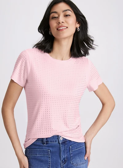 Rhinestone Detail T-Shirt