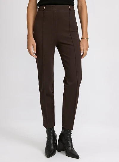 Pantalon Emma étroit à détail métallique
