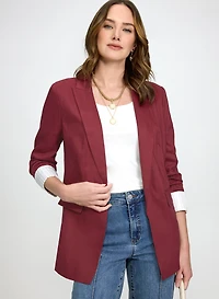 Linen-Blend Blazer