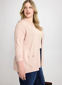 Cardigan ouvert à poches