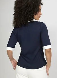 Polo Collar Top