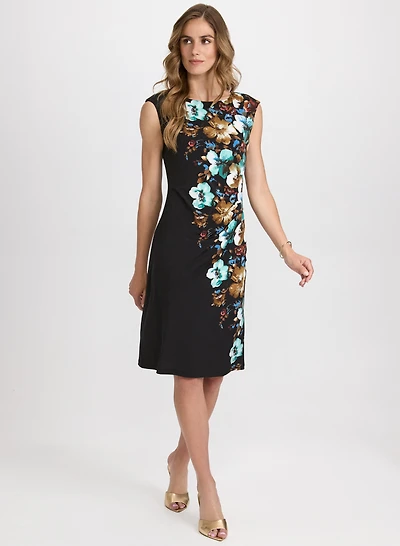 Floral Placement Print Dress