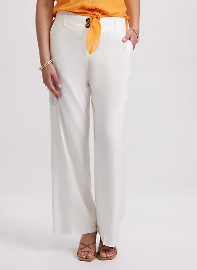 Olivia Linen-Blend Pants