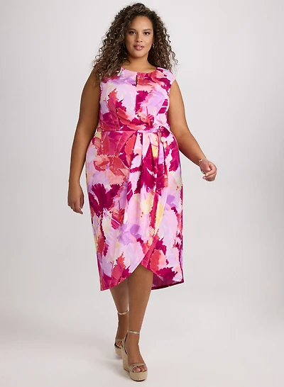 Tropical Self-Tie Dress