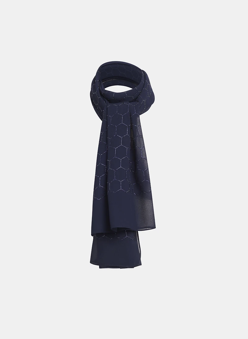 Foulard à motif alvéole