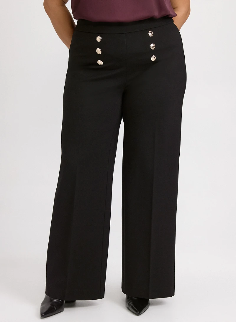 Pantalon à détail boutons