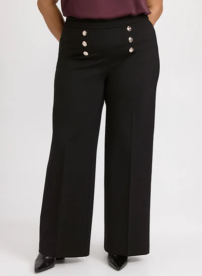 Pantalon à détail boutons