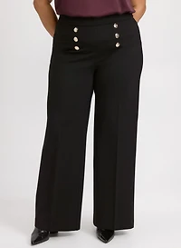 Pantalon à détail boutons
