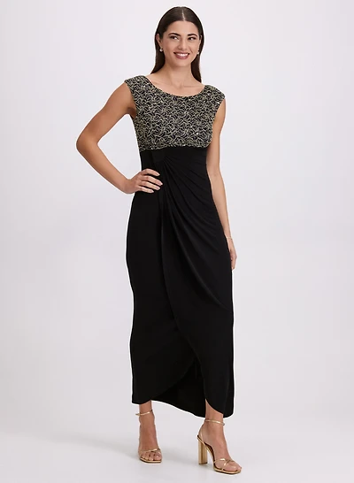 Sequined Empire Waist Dress
