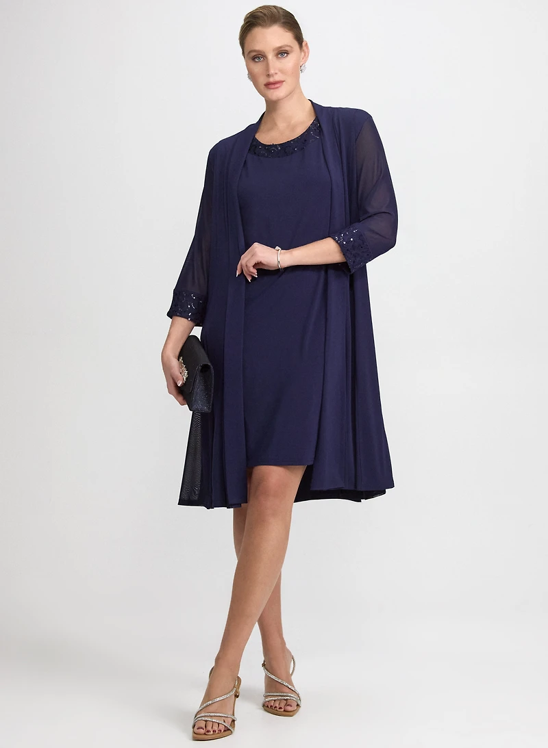 Ensemble de veste et robe en jersey