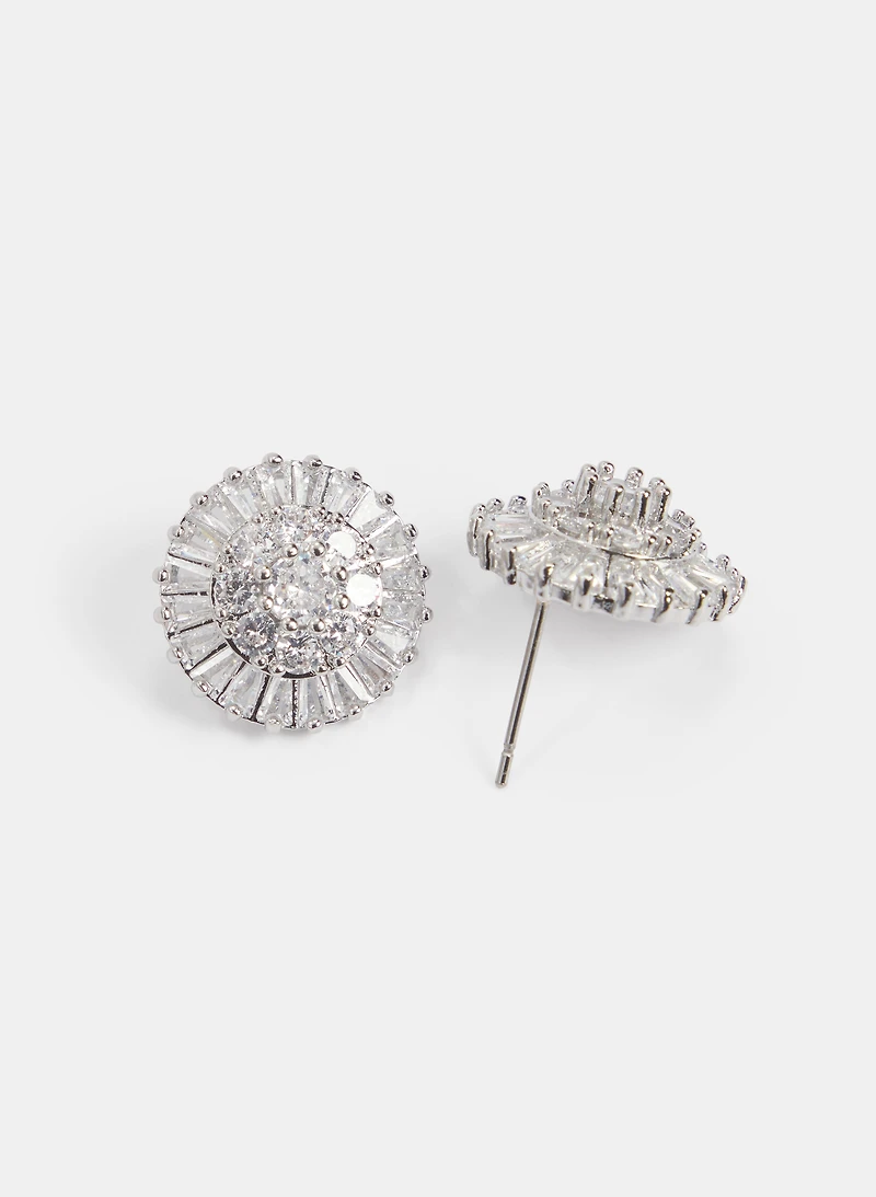 Round Cubic Zirconia Earrings