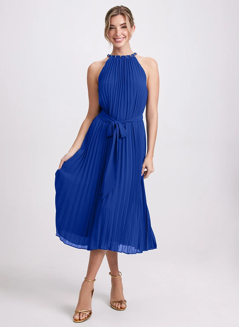 Robe encolure licou à chaîne