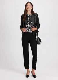 Peplum Jacket & Straight Leg Pants