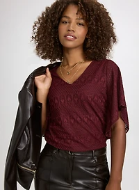 Lace V-Neck Blouse